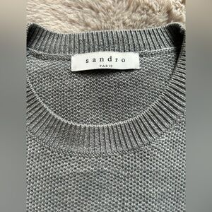 Sandro Men's Grey Crewneck Sweater